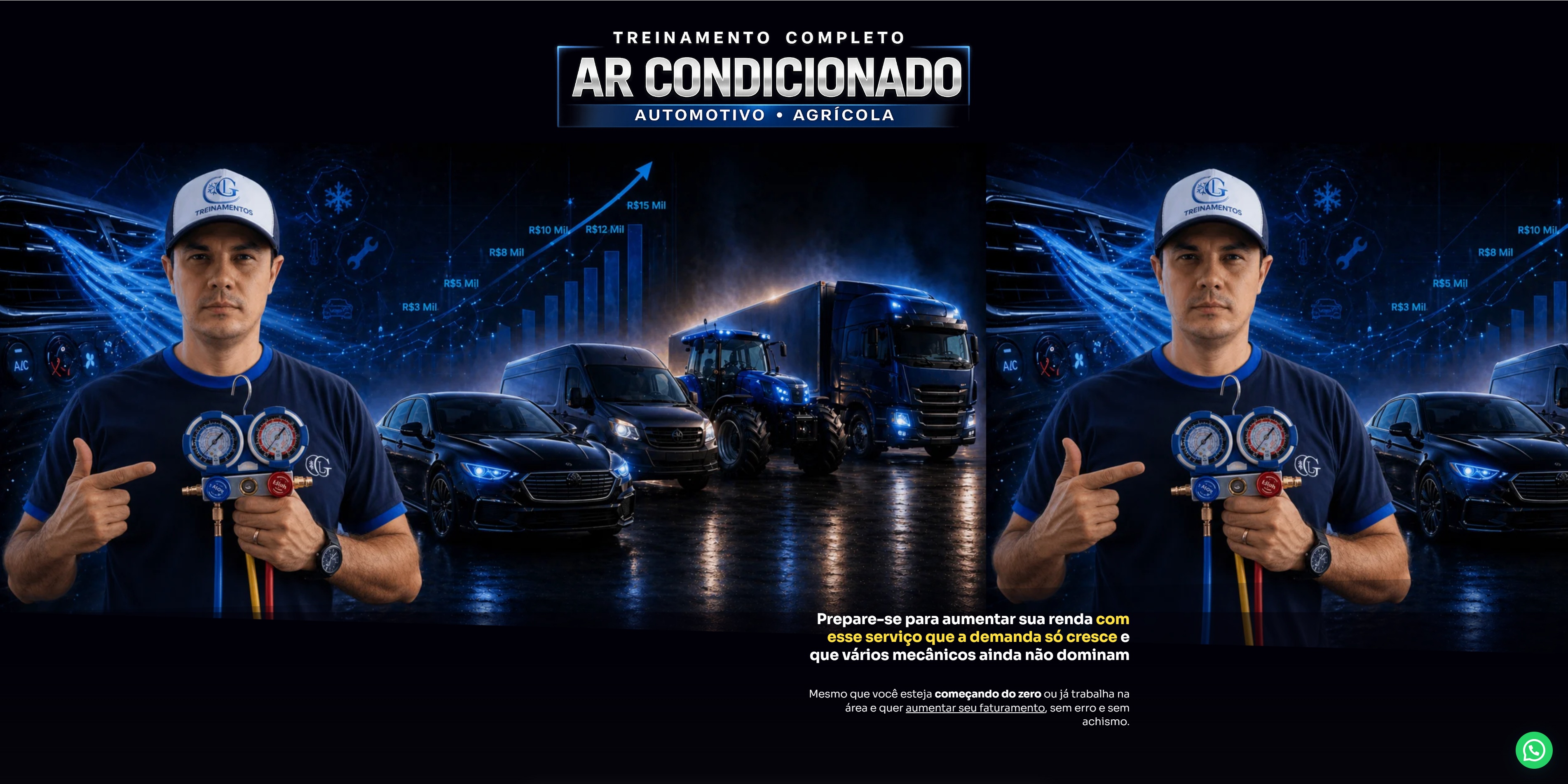 Painel GL Treinamentos Curso de Ar Condicionado Automotivo